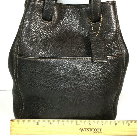 Coach Sonoma 4923 Vintage Small Petite Brown Pebbled Leather Bucket Shoulder Bag - Picture 6 of 12